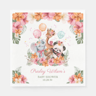 Girl Jungle Safari Serviette