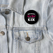Girl Karate Funny Daughter Kick Boxer Geschenk Button (Beispiel)
