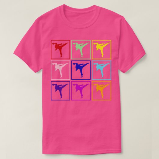 Girl Karate Kick Martial Arts Gift Karate T-Shirt (Design vorne)