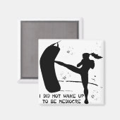 Girl Kickboxing MIXED MARTIAL ARTS Weckte sich nic Magnet (Vorderseite/Rückseite)
