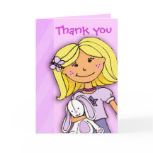 Girl Kindergeburtstag Party danke Karte