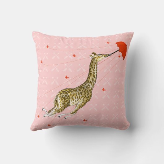 Girl Kinderzimmer Baby Birth Stat Giraffe Arrow Mu Kissen (Rückseite)