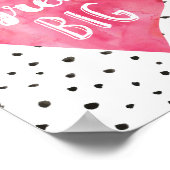 Girl-Kinderzimmer-Dekoration Wasserfarbe Rosa Herz Poster (Ecke)