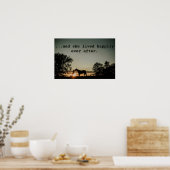 Girl Kissing Horse lebte sie glücklich immer nach Poster (Küche)