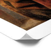 Girl, Kitty Cat & Bird Vintage Poster (Ecke)