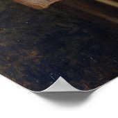 Girl Knitting, 1854 Poster (Ecke)