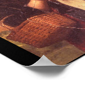 Girl Knitting', Albert_Portraits Poster (Ecke)