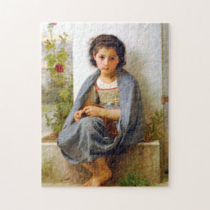 Girl Knitting, Bouguereau Puzzle