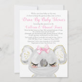 Girl Koala mit Maskenantrieb durch Babydusche Einladung (Vorderseite)