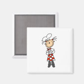 Girl Koch Strichmännchen Magnete Magnet (Vorderseite/Rückseite)