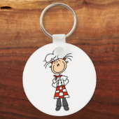 Girl Koch Strichmännchen Tshirts und Geschenke Schlüsselanhänger (Vorderseite)