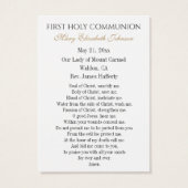 GIrl Kommunion Katholische Erinnerung an Heilige K (Rückseite)