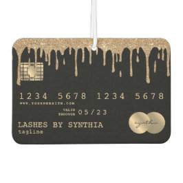 Girl-Kreditkarte Stil Gold-Tropfen Lashes Autolufterfrischer