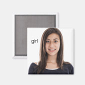 Girl Kühlschrank Magnet (Vorderseite/Rückseite)
