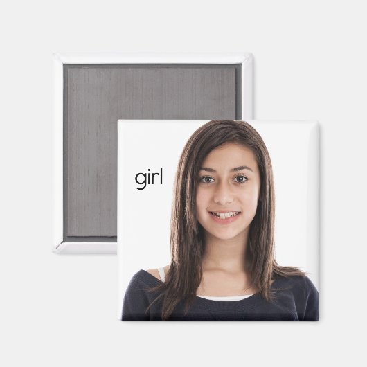 Girl Kühlschrank Magnet (Vorderseite/Rückseite)
