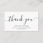 Girl-Kunde Vielen Dank QR Code White Visitenkarte (Vorderseite)