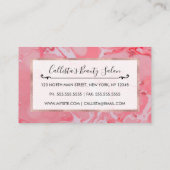 Girl Künstlerisch Modernes rosa Marmorsteinmuster Treuekarte (Rückseite)