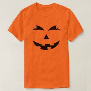 Girl Kürbislaterne Pumpkin Face Family Halloween T-Shirt