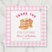 Girl Kurz Stack Pancake Geburtstag Vielen Dank Geschenkanhänger (Rückseite)