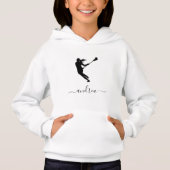 Girl Lacrosse Individuelle Name Personalisiert Kid Hoodie (Vorderseite)