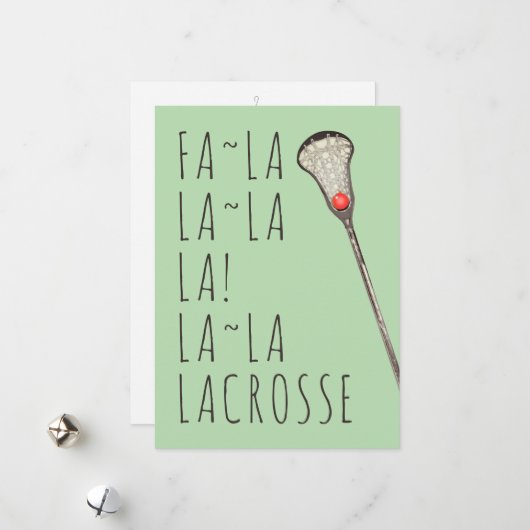 Girl-Lacrosse-Urlaubskarte Feiertagskarte (Vorderseite/Rückseite Beispiel)