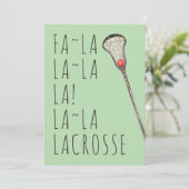 Girl-Lacrosse-Urlaubskarte Feiertagskarte (Stehend Vorderseite)