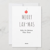 Girl-Lacrosse-Urlaubskarte Feiertagskarte (Rückseite)