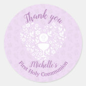 Girl Lavender Runder Aufkleber (Vorderseite)