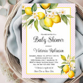 Girl Lemon Baby Shower Einladung