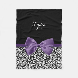 Girl Leopard drucken Hübsche Lila Multifunktionsl Fleecedecke