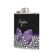 Girl Leopard drucken Hübsche Lila Multifunktionsle Flachmann (Links)
