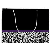 Girl Leopard drucken Hübsche Lila Multifunktionsle Große Geschenktüte (Rückseite)