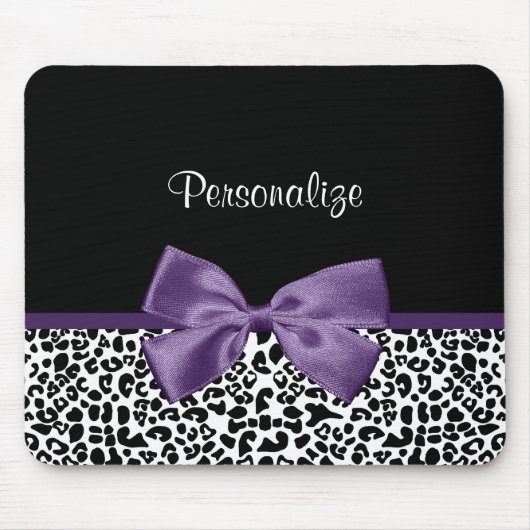 Girl Leopard drucken Hübsche Lila Multifunktionsle Mousepad (Vorne)