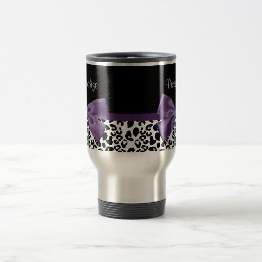 Girl Leopard drucken Hübsche Lila Multifunktionsle Reisebecher (Mittel)