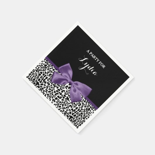 Girl Leopard drucken Hübsche Lila Multifunktionsle Serviette (Ecke)