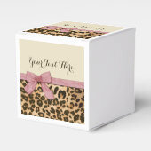 Girl Leopard Print Baby Pink Bow Geschenkschachtel (Vorderseite)