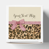 Girl Leopard Print Baby Pink Bow Geschenkschachtel (Oben)