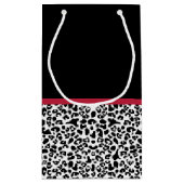 Girl Leopard Print helle rote Band mit Namen Kleine Geschenktüte (Rückseite)
