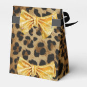 Girl Leopard Print mit Bling Gold Bow Geschenkschachtel (Rückseite)