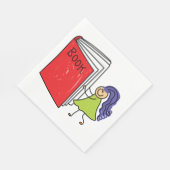 Girl Lesen eines Buchpapiers Napkins Serviette (Ecke)