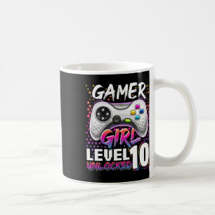 Girl Level 10 Entsperrtes Videospiel Geburtstagsge Kaffeetasse