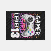 Girl Level 13 Entsperrtes Videospiel 13. Geburtsta Fleecedecke (Vorderseite (Horizontal))