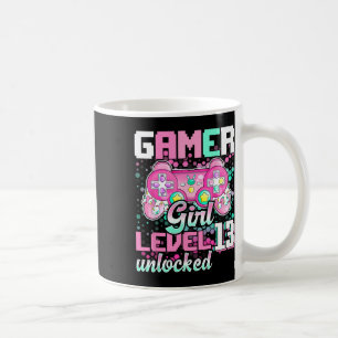 Girl Level 13 Entsperrtes Videospiel 13. Geburtsta Kaffeetasse