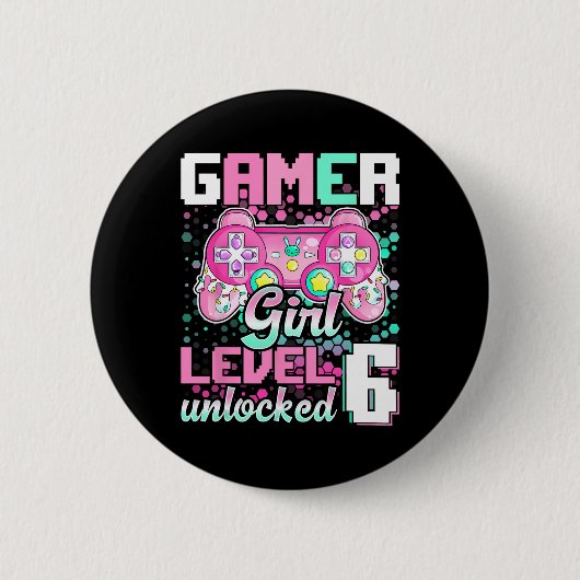 Girl Level 6 unverschlossenes Videospiel 6. Geburt Button (Vorderseite)