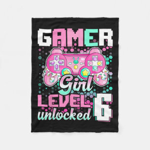Girl Level 6 unverschlossenes Videospiel 6. Geburt Fleecedecke