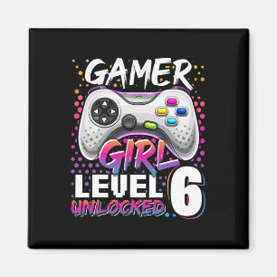 Girl Level 6 unverschlossenes Videospiel 6. Geburt Magnet