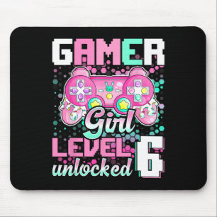 Girl Level 6 unverschlossenes Videospiel 6. Geburt Mousepad