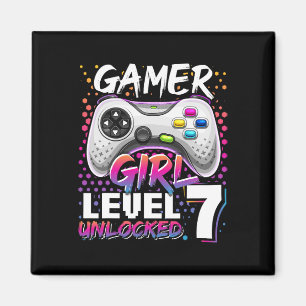 Girl Level 7 Unlock Video Game 7. Geburtstagsgesch Magnet