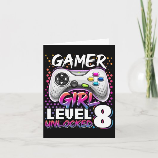 Girl Level 8 unverschlossenes Videospiel 8. Geburt Karte (Vorderseite)