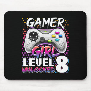 Girl Level 8 unverschlossenes Videospiel 8. Geburt Mousepad